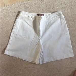 Women's White Classic Cotton Shorts